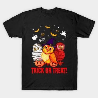 Trick Or Treat Owl Halloween Gift T-Shirt